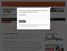 Tablet Screenshot of dodgedartswinger.com